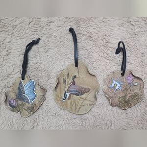 Big Sky Carvers Nature Fragments Set Of 3 Ornaments